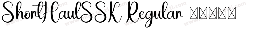 ShortHaulSSK Regular字体转换